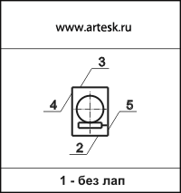 Варианты расположения лап по плоскости 2Ч-40, 2Ч-63, 2Ч-80