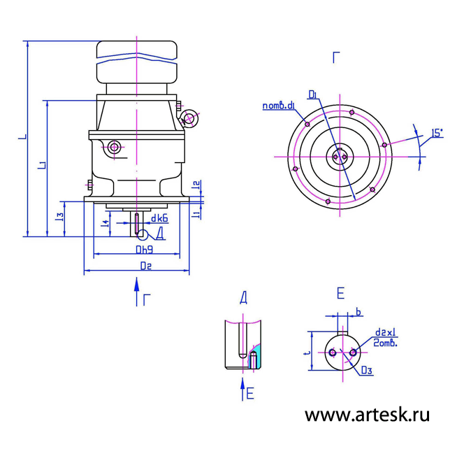 4МЦ2С-63 G310 - фланцевое исполнение